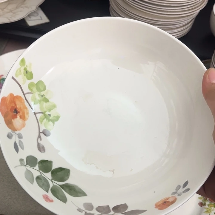 新骨瓷四个有瑕疵窝窝盘7.5寸微瑕完美主义者慎拍