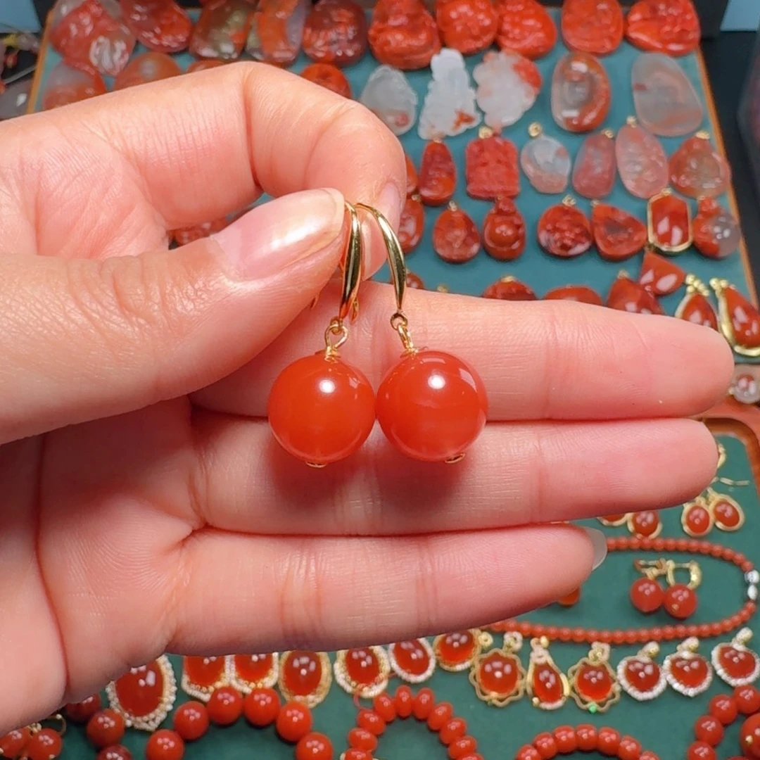 南红玛瑙南红玛瑙12+银S925镶嵌