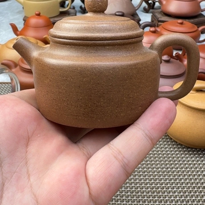 茶壶紫砂德钟壶老段泥放漏130毫升