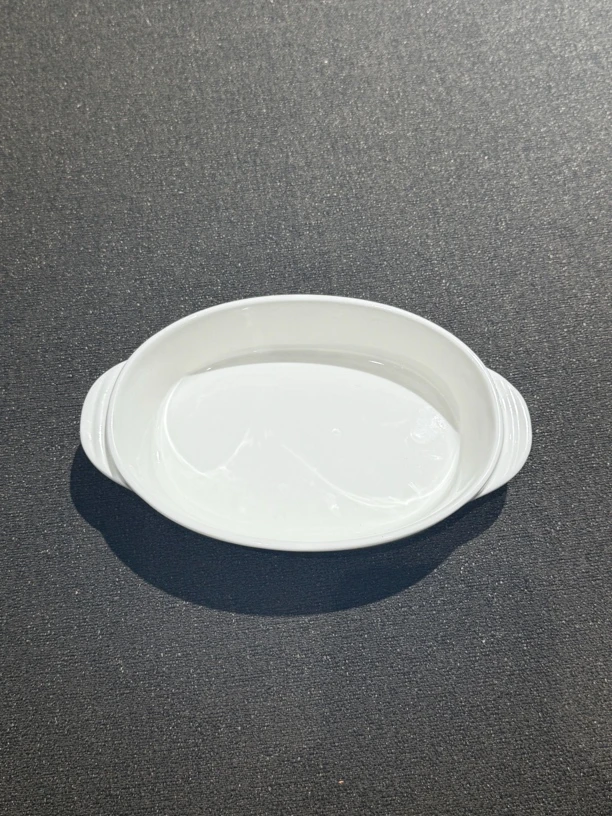 8.5寸双耳烤盘（高白）21.5*13*4cm