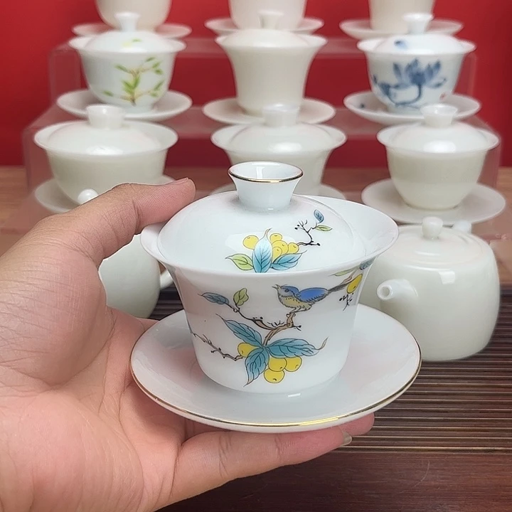微瑕茶具茶壶盖碗茶杯茶器