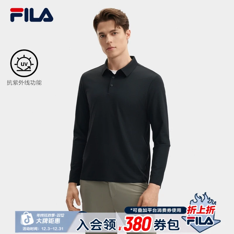 Fila/斐乐新品上新【抗紫外线防晒】翻领运动长袖POLO衫F11M432205F