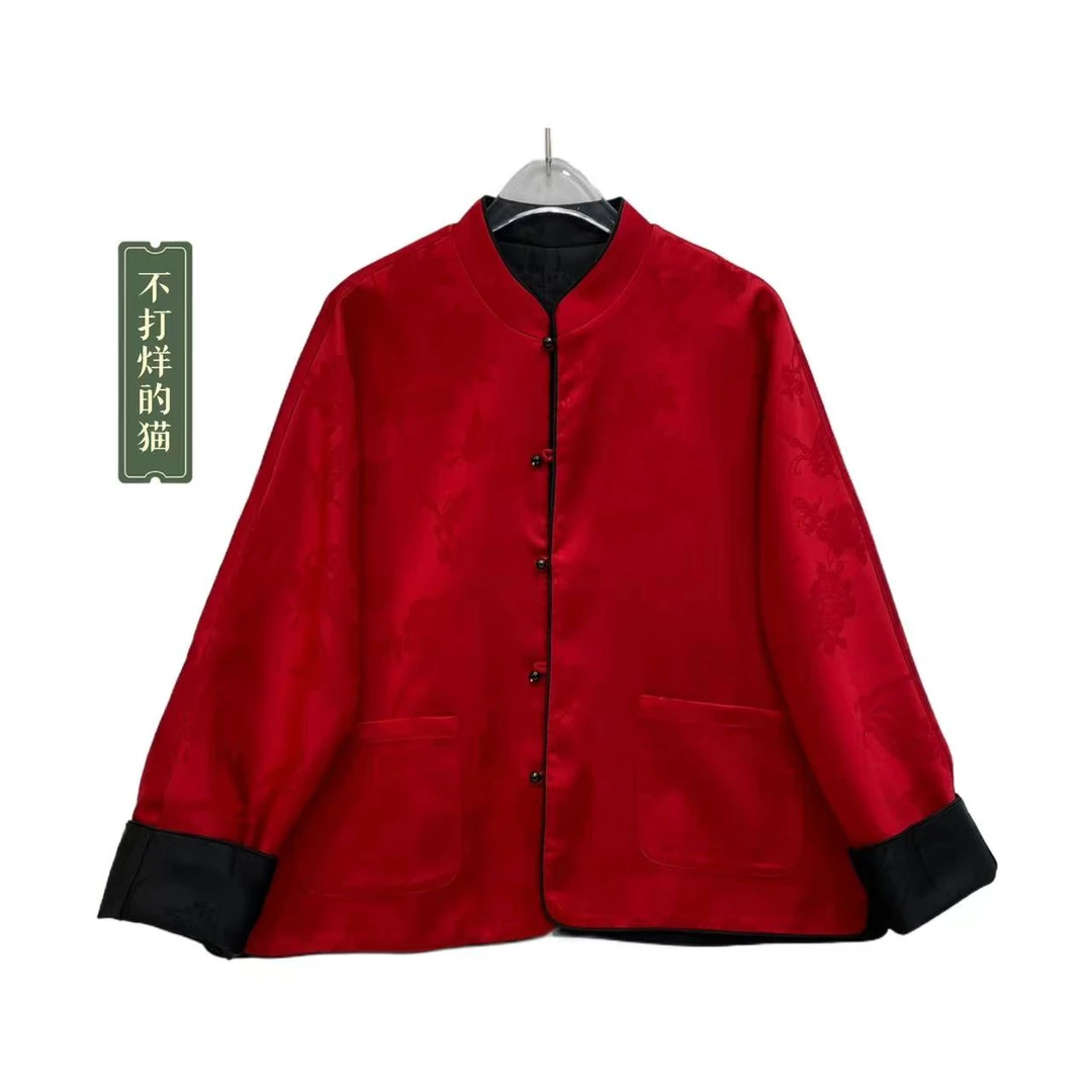 【芊泽】春季新款正反两穿唐装宽松舒服百搭外套A-1012-185