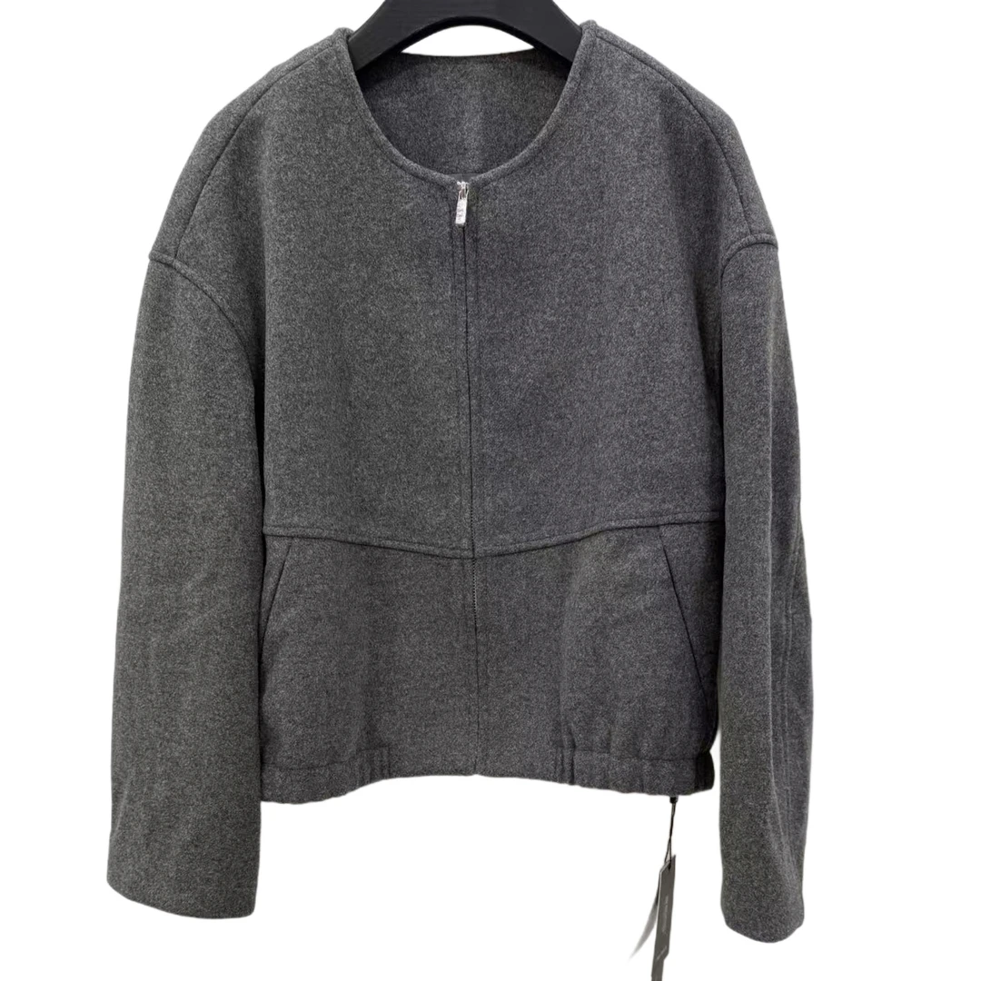 斐格利亚2025年秋冬款双面短款加厚百搭气质毛呢外套FA8223212