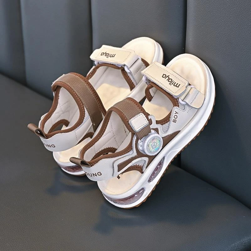 FAVMARTHA男童凉鞋2025夏季新款中大童帅气百搭软底男孩学生儿童