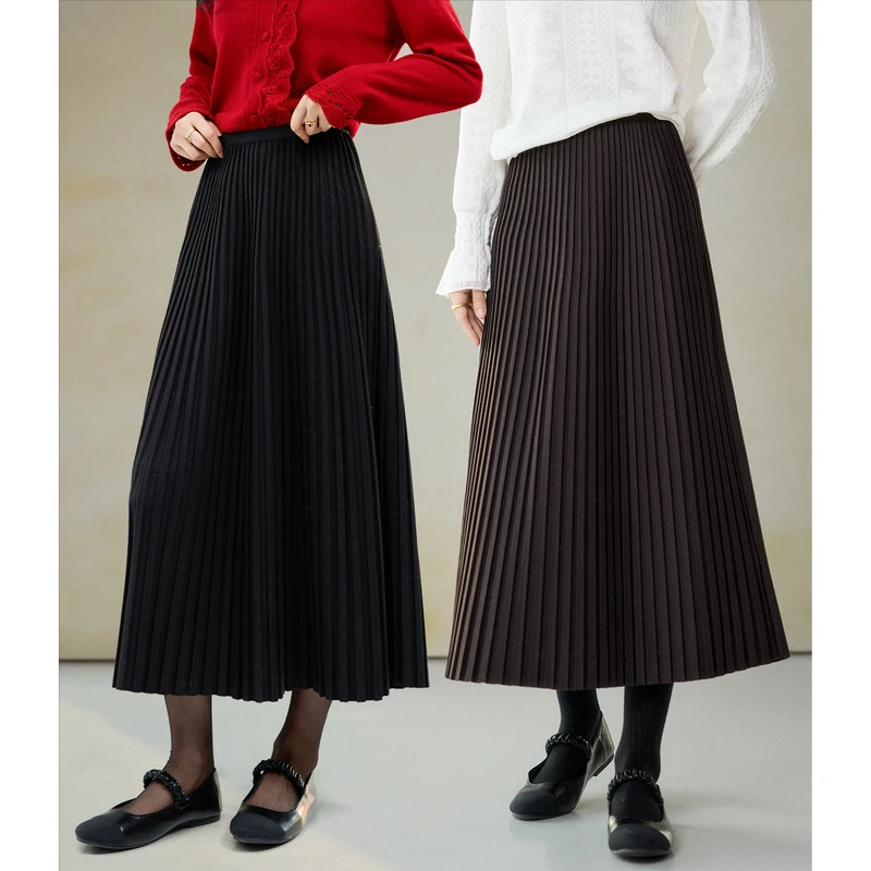 【风琴圆舞曲】高温压烫百褶 经典A字显瘦百搭半身裙FX4BQ1520-A