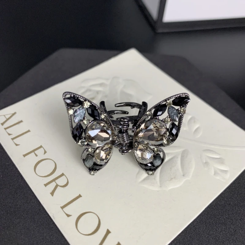 K047【金闪闪】1.5厘米定制轻奢蝴蝶小爪夹