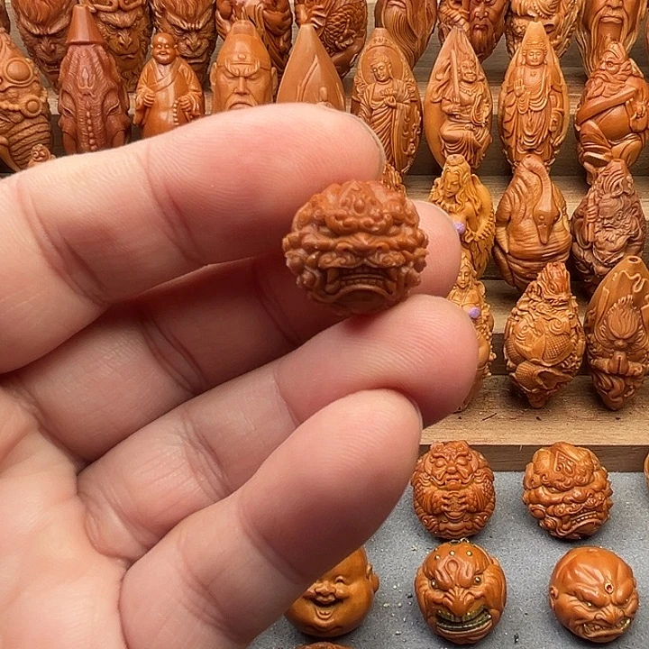 橄榄核吊坠18唐狮三通