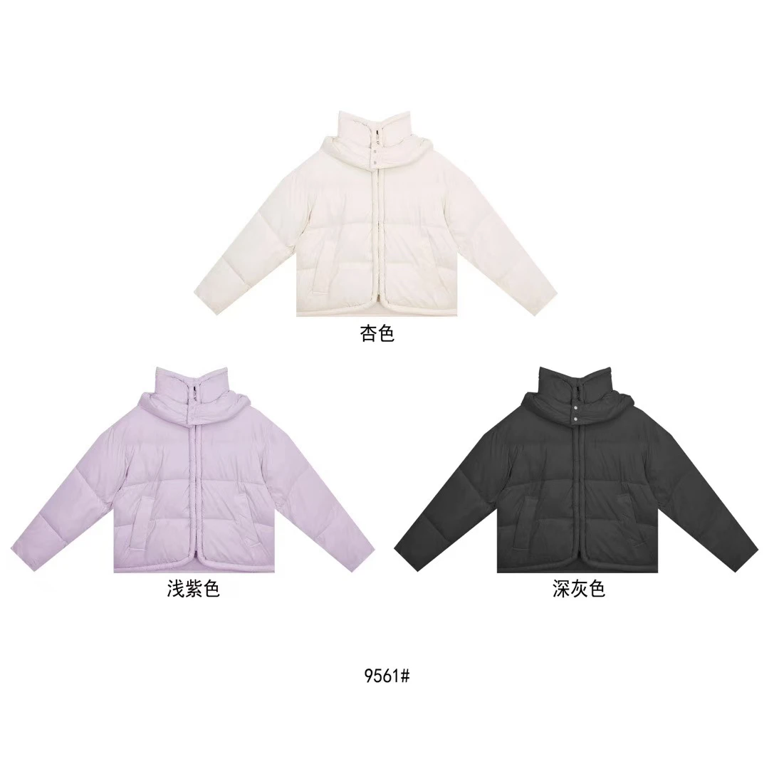 北上广#9561冬季福利拉链连帽夹棉外套，衣长：52cm