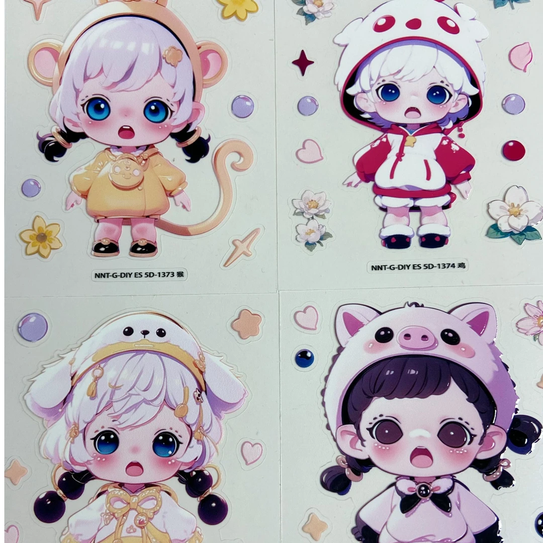 立体浮雕贴纸/DIY手机贴/动漫二次元贴十二生肖zora