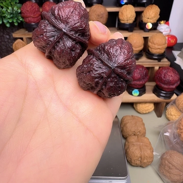 文玩核桃吊坠14号车37尺寸黑闷三棱