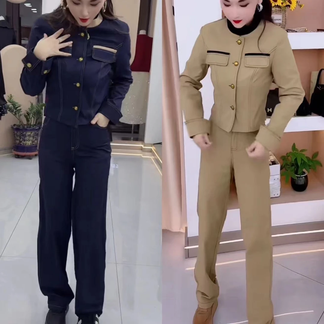 时尚洋气套装新款香风小个子气质休闲显瘦两件套显高年轻1922