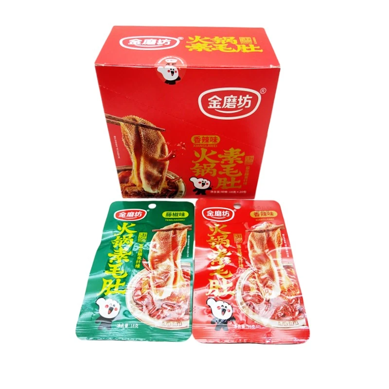 金磨坊火锅素毛肚18克香辣味藤椒味魔芋爽休闲零食网红解馋小吃