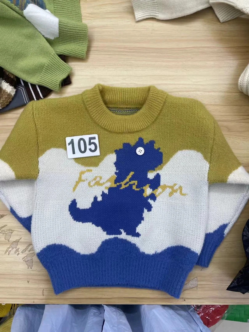 小怪兽毛衣童装男宝上衣韩国绒105#