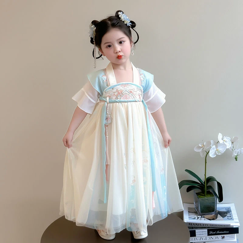 XXT001【韶华】女童汉服连衣裙夏装2025新款儿童中国风超仙古装夏季