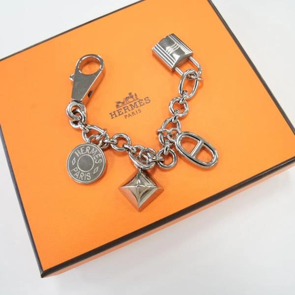 Hermes包包挂件银色钥匙扣