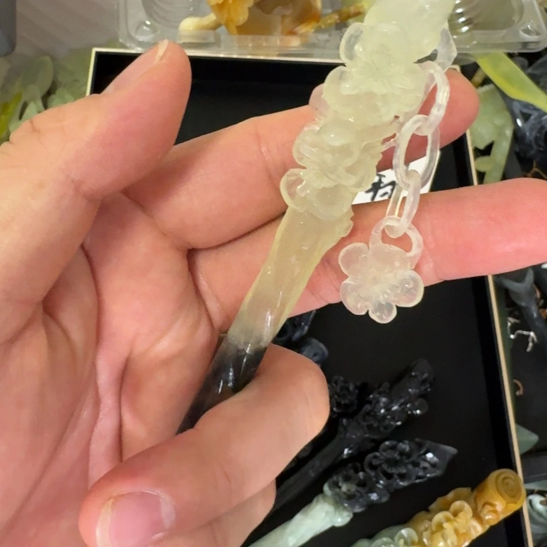 岫玉发饰未镶嵌李*慧