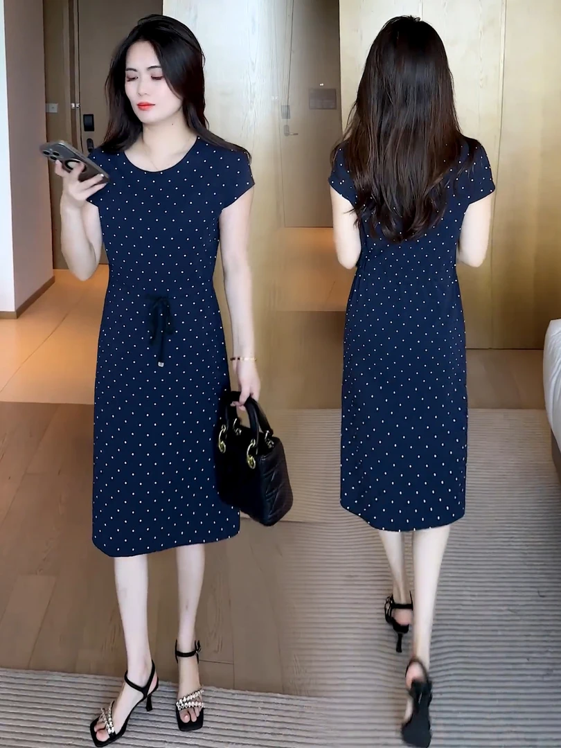 连衣裙夏季短袖大码透气连衣裙大码宽松艺术流浪风碎花显瘦气质