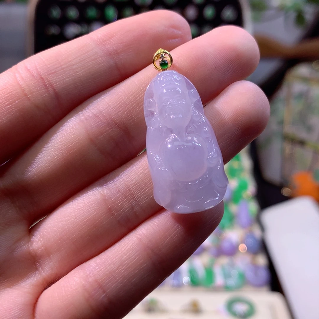 翡翠颈饰18K金镶嵌翡翠