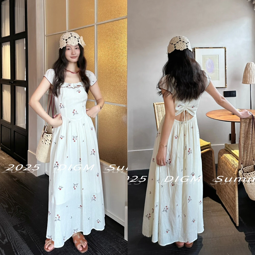 L-19459#怎么穿怎么好看的超温柔碎花连衣裙~