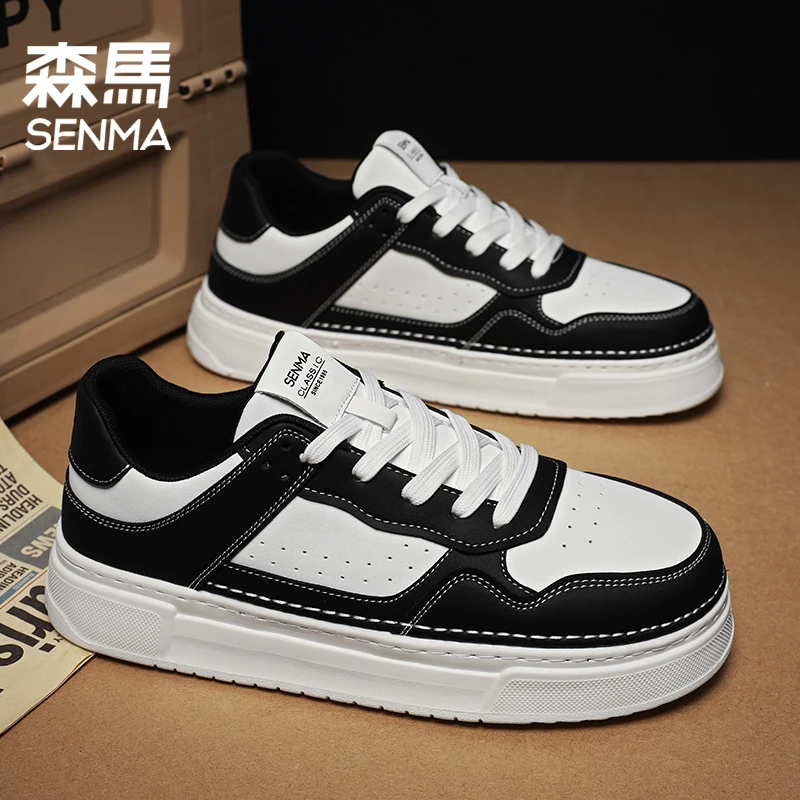 森马男鞋冬季厚底防滑透气运动板鞋青少年潮鞋学生百搭休闲小白鞋