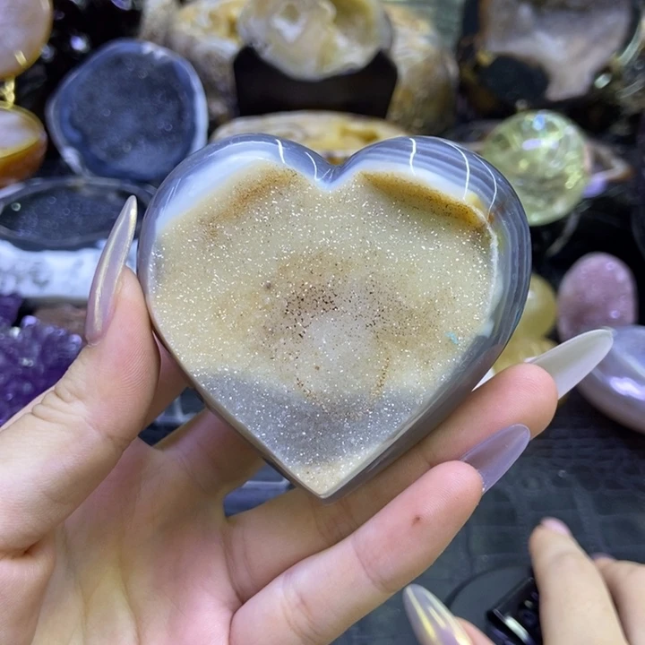 珠宝半成品未镶嵌水晶爱心