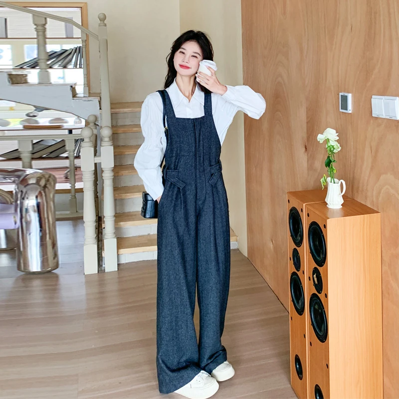 可盐可甜背带裤女2025早春新款甜酷松弛感学院风显瘦百搭连体裤潮