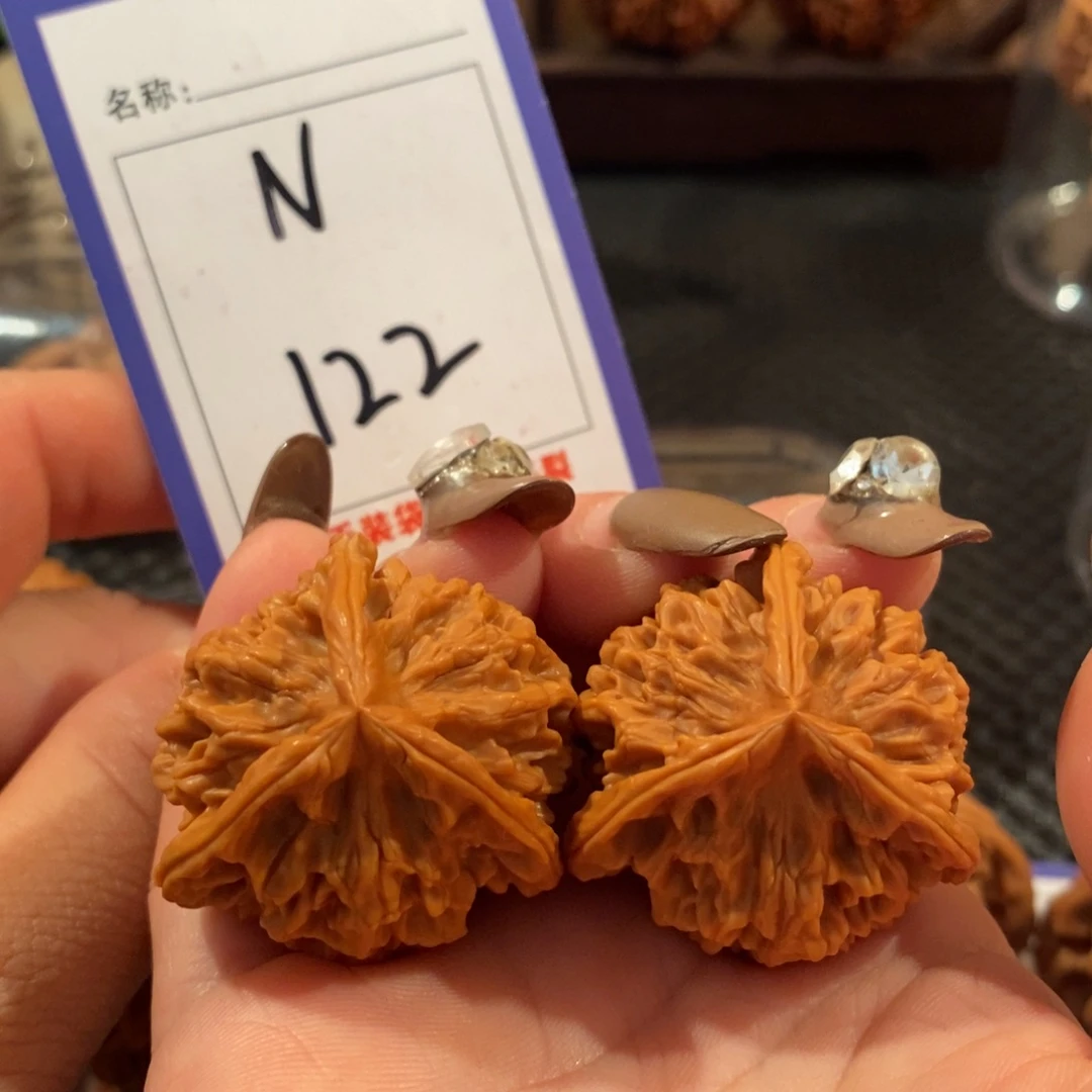 吊坠文玩核桃122秦闷三棱全品36尺