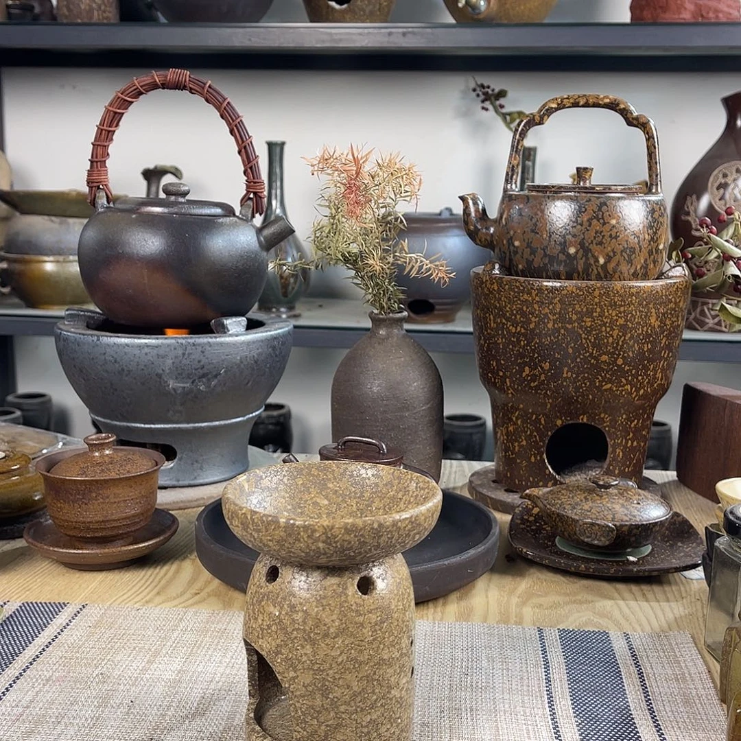 壶紫砂粗陶实用茶炉