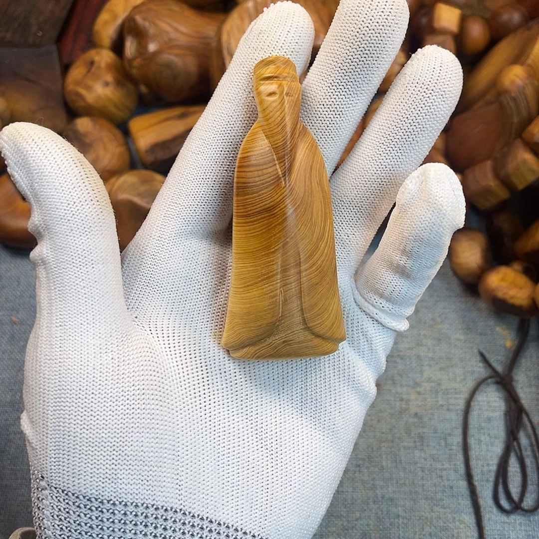 柏木（崖柏）把件翁仲手把件