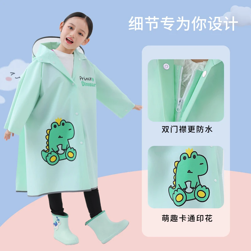 儿童雨衣男童女孩全身防水幼儿园小学初中生上学专用带书包位雨披