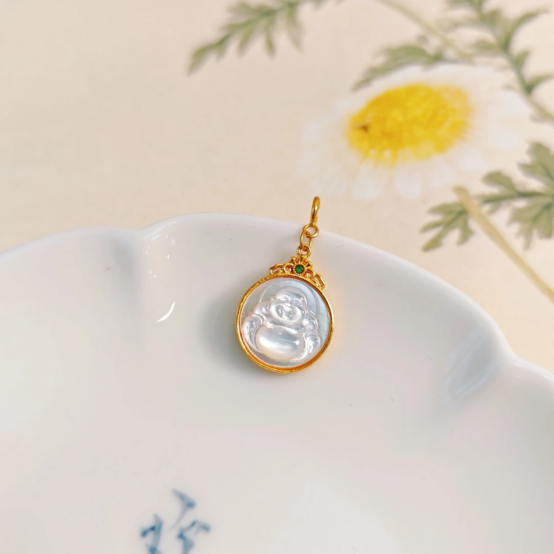 贝母佛公吊坠 18金  1450