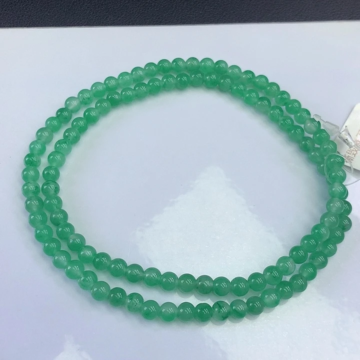 石英质玉未镶嵌项链珠子直径5mm