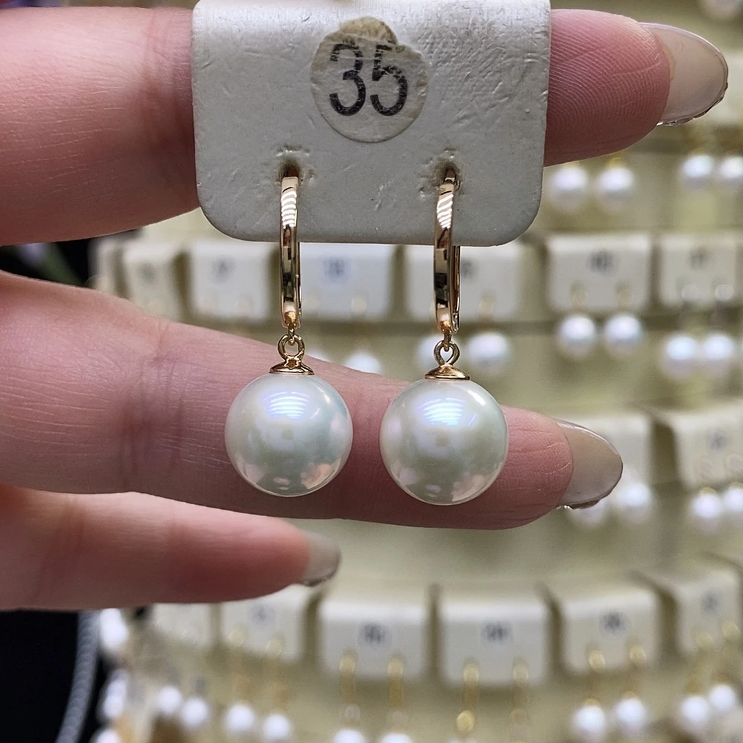 耳饰淡水珍珠银S925镶嵌