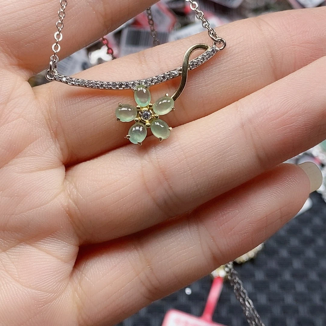 翡翠银S925镶嵌戒指