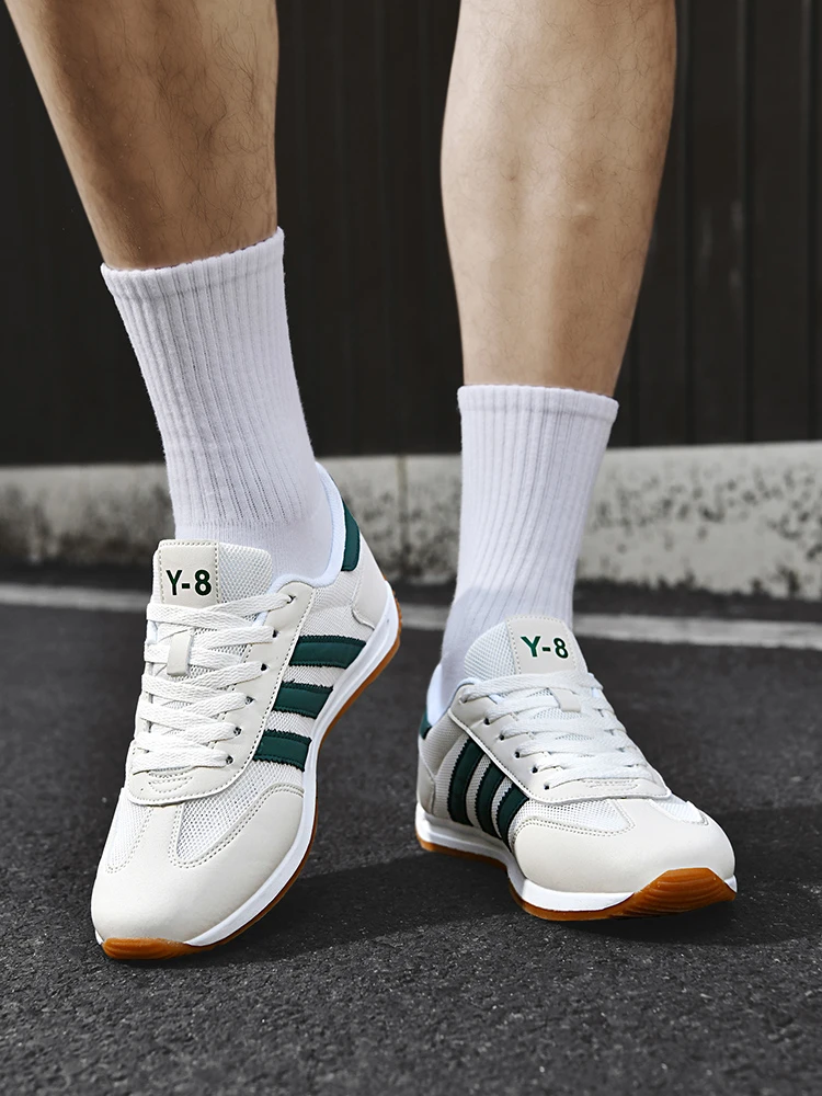 品牌断码男透气跑步鞋透气双色鞋带跑鞋百搭减震耐磨潮流休闲