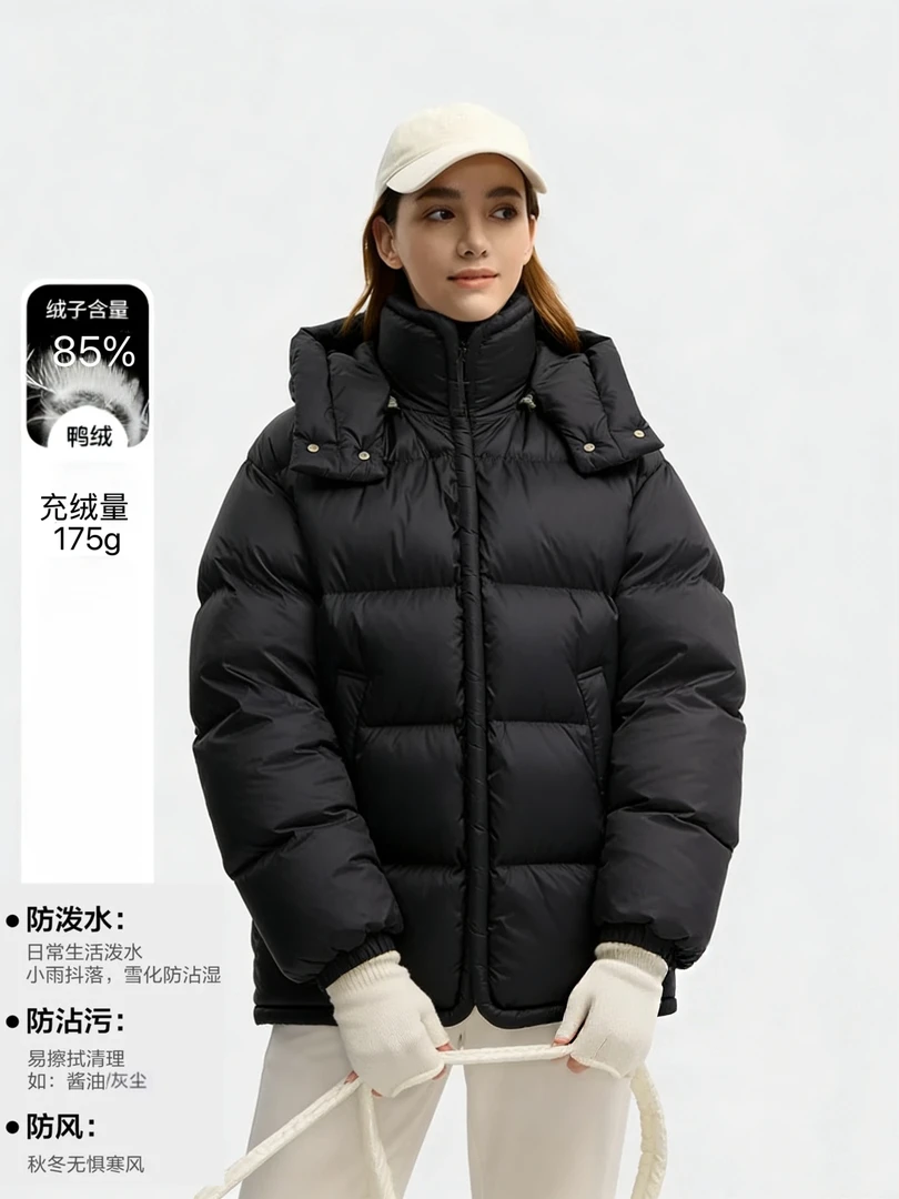 【85绒子抗寒零下15度！】新款羽绒服白鸭绒软蓬松保暖舒适女耐脏