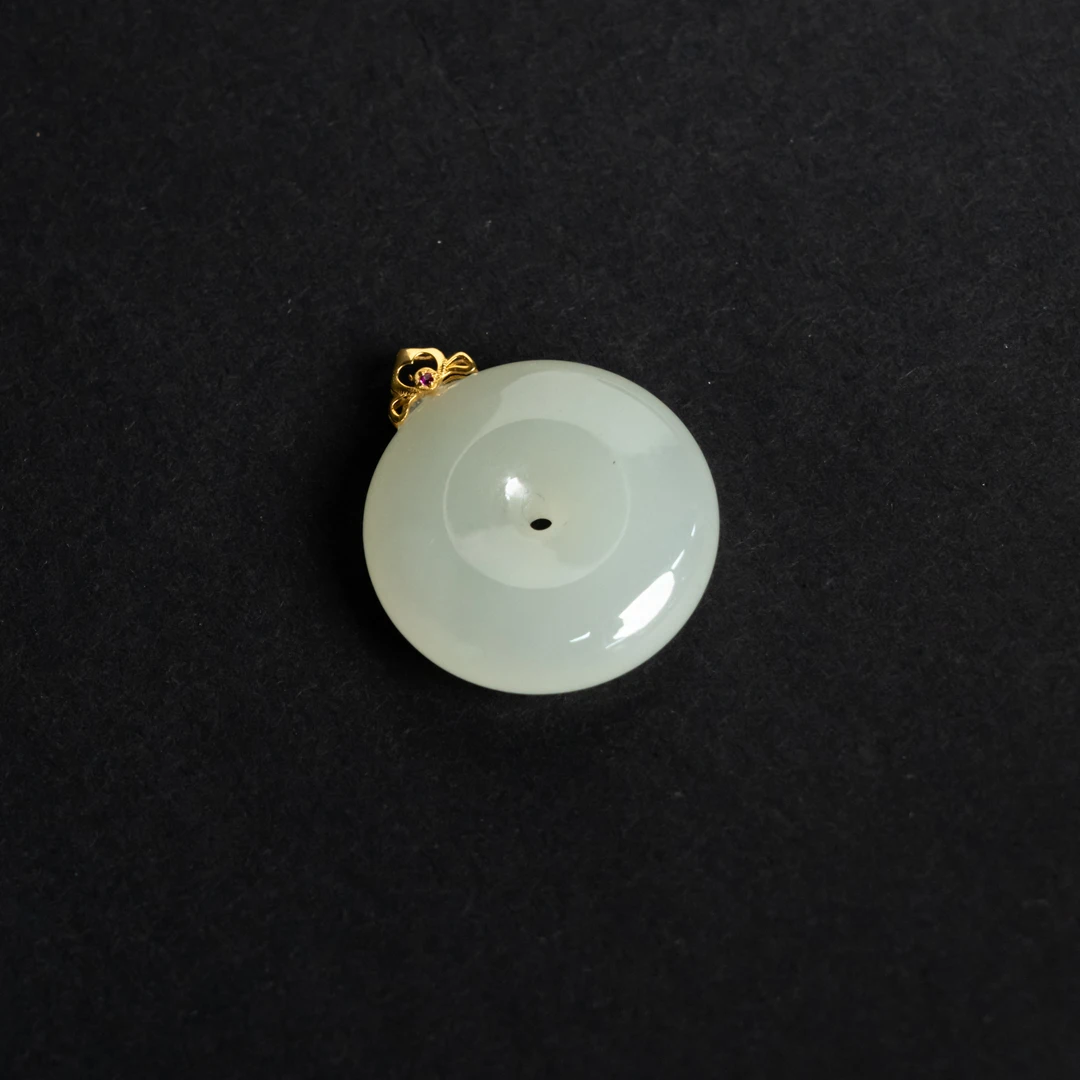 【心语甄选】D 2592 和田玉平安扣吊坠  (发货多样性一件）