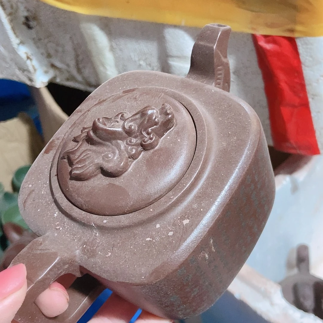 茶壶绿泥宜兴紫砂全手工制作