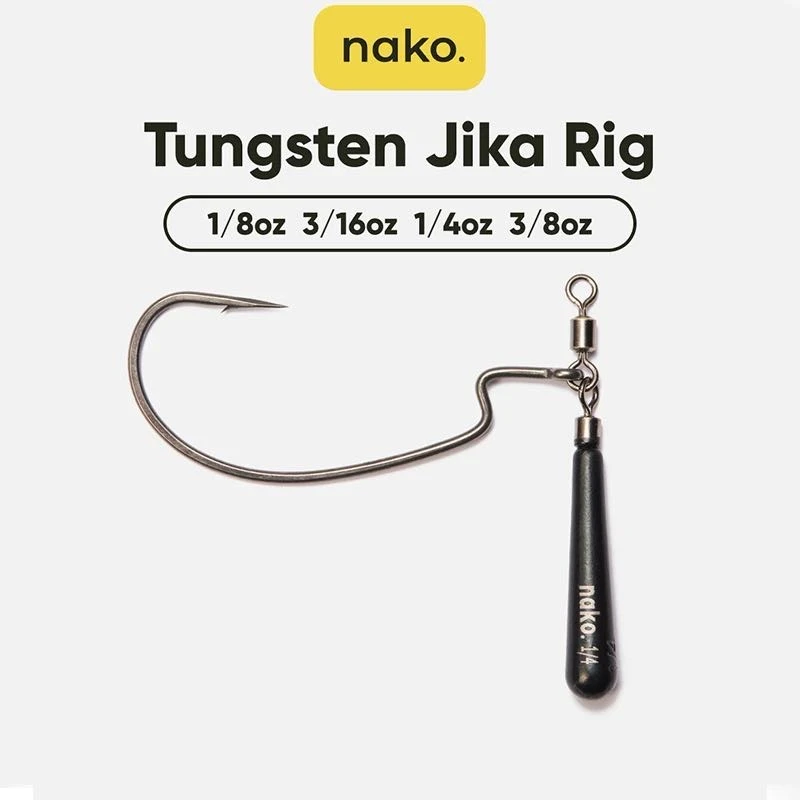 NAKO Jika钓组 钨钢自由钓坠➕宽腹曲柄钩