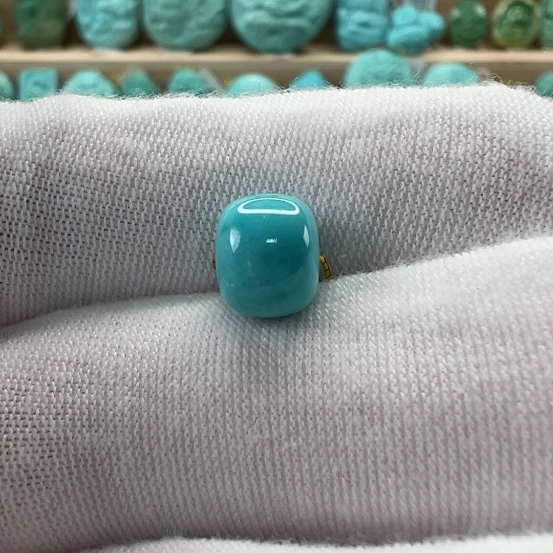 未镶嵌绿松石老型珠8x6.6mm
