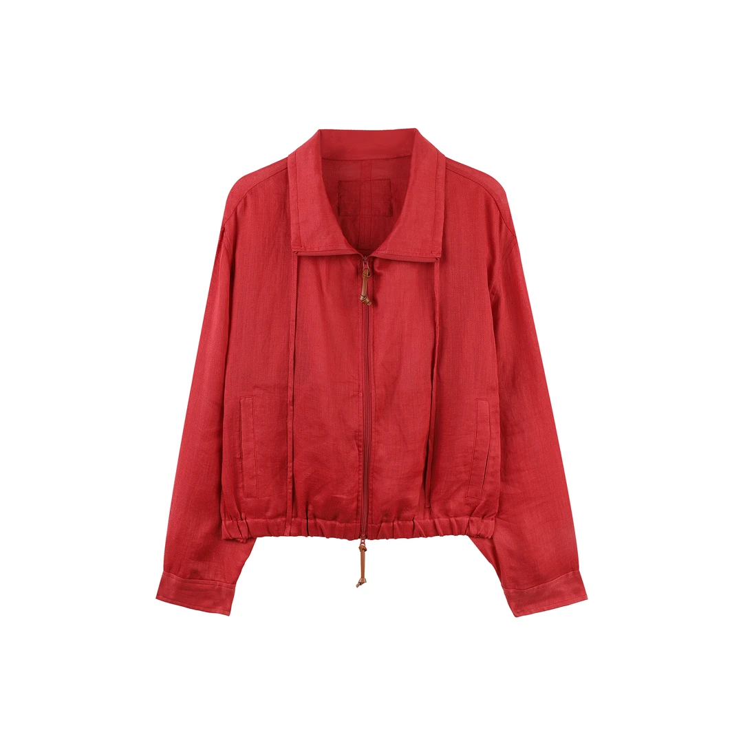 杨圣坤老钱风苎麻长袖防晒外套轻薄透气高级感时尚女装SE2561417