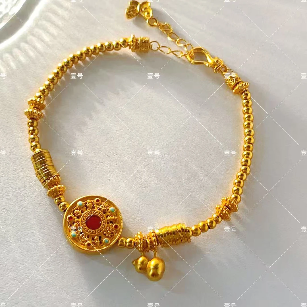 合金手链 【壹号】金铺轻奢高定手链中国风八宝罗盘福禄复古彩色