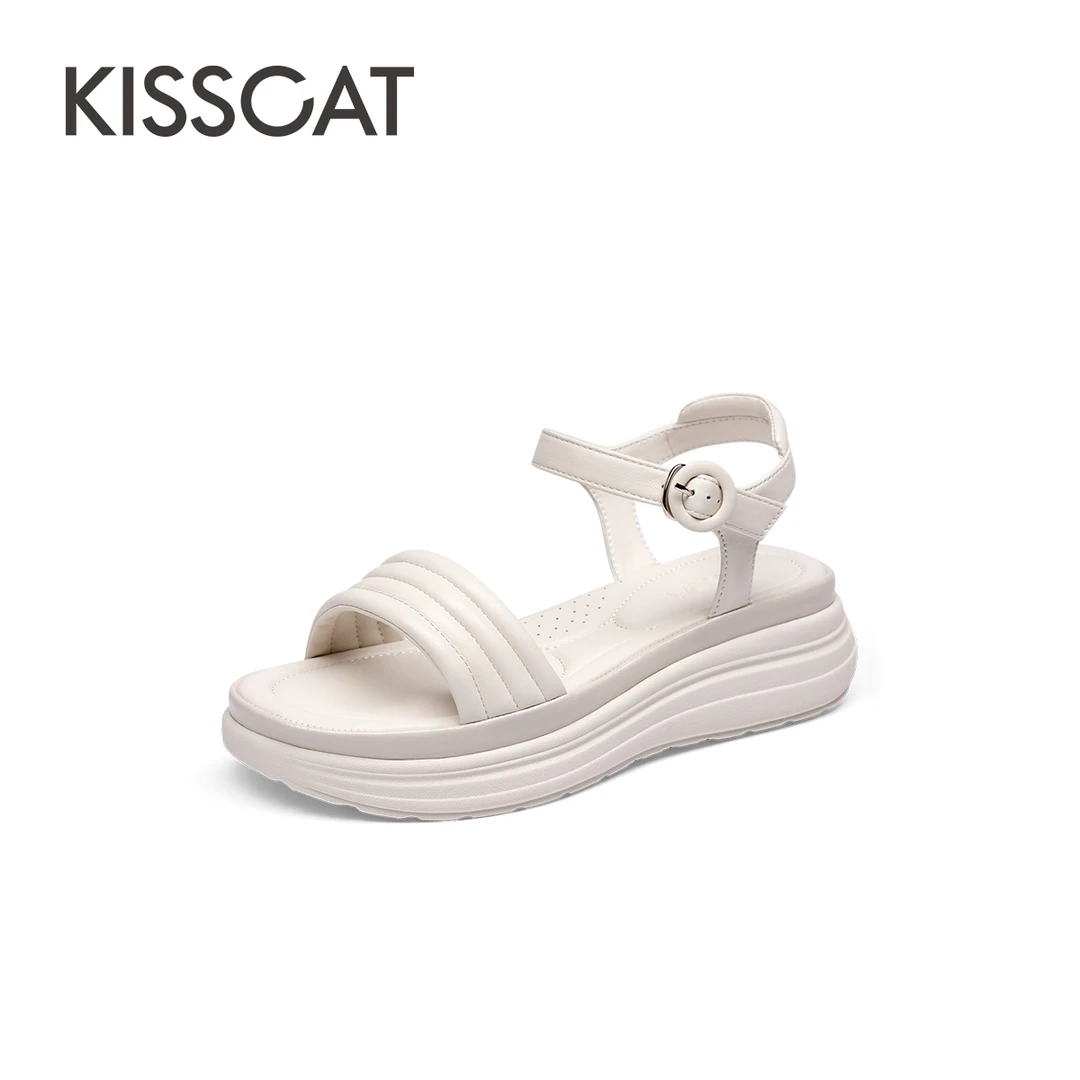 【商场同款】接吻猫新款厚底户外防滑休闲凉鞋KA54312-55