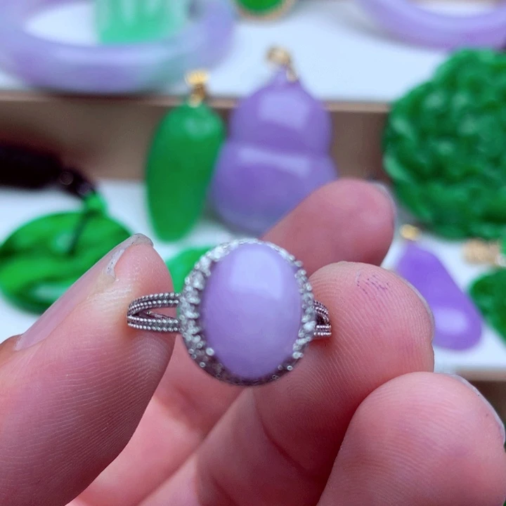 翡翠未镶嵌戒指戒指