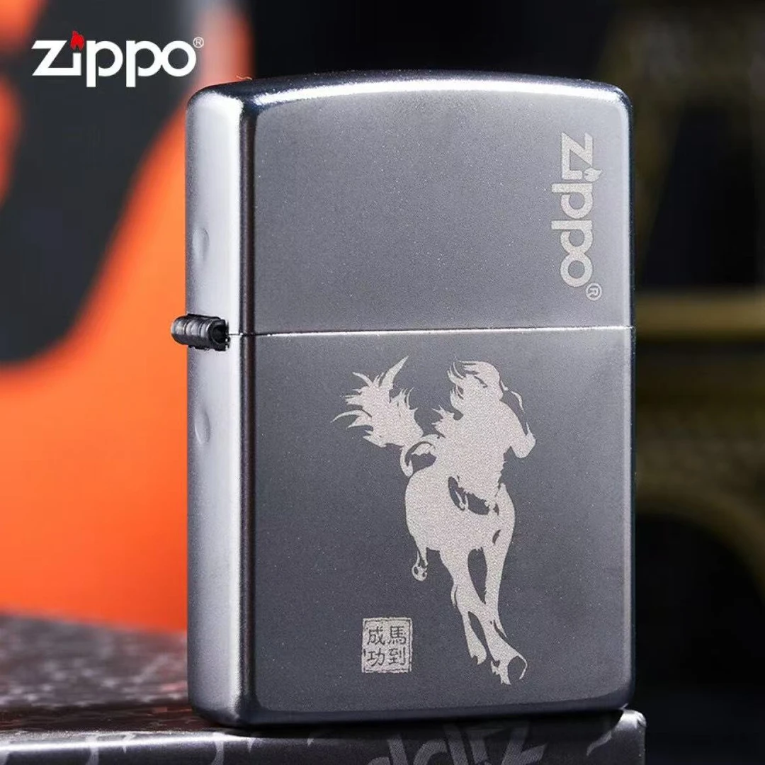 ZIPPO原装复古打火机正品锻砂镀铬系列经典简约防风常规时尚