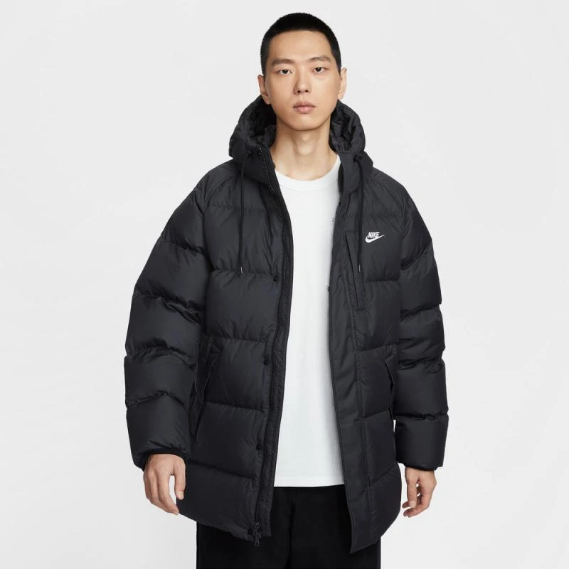 NIKE耐克冬季男女TF CLUB PARKA 650中长款连帽羽绒服IB2974-010