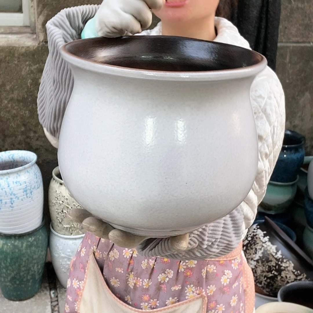 紫砂花盆正品口25高22