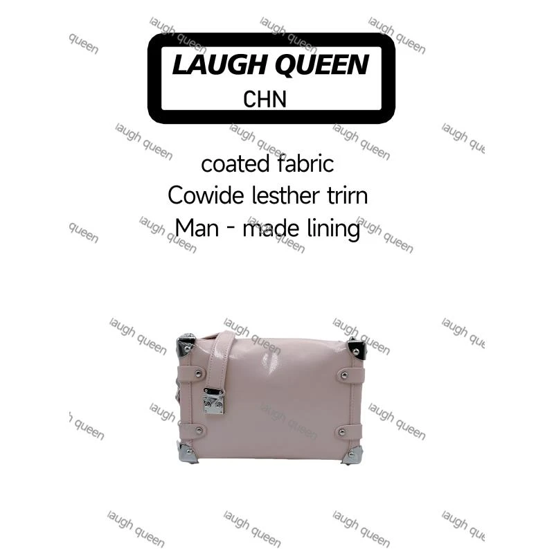 Laugh Queen手工打造真皮女士新款包10639  软盒子粉