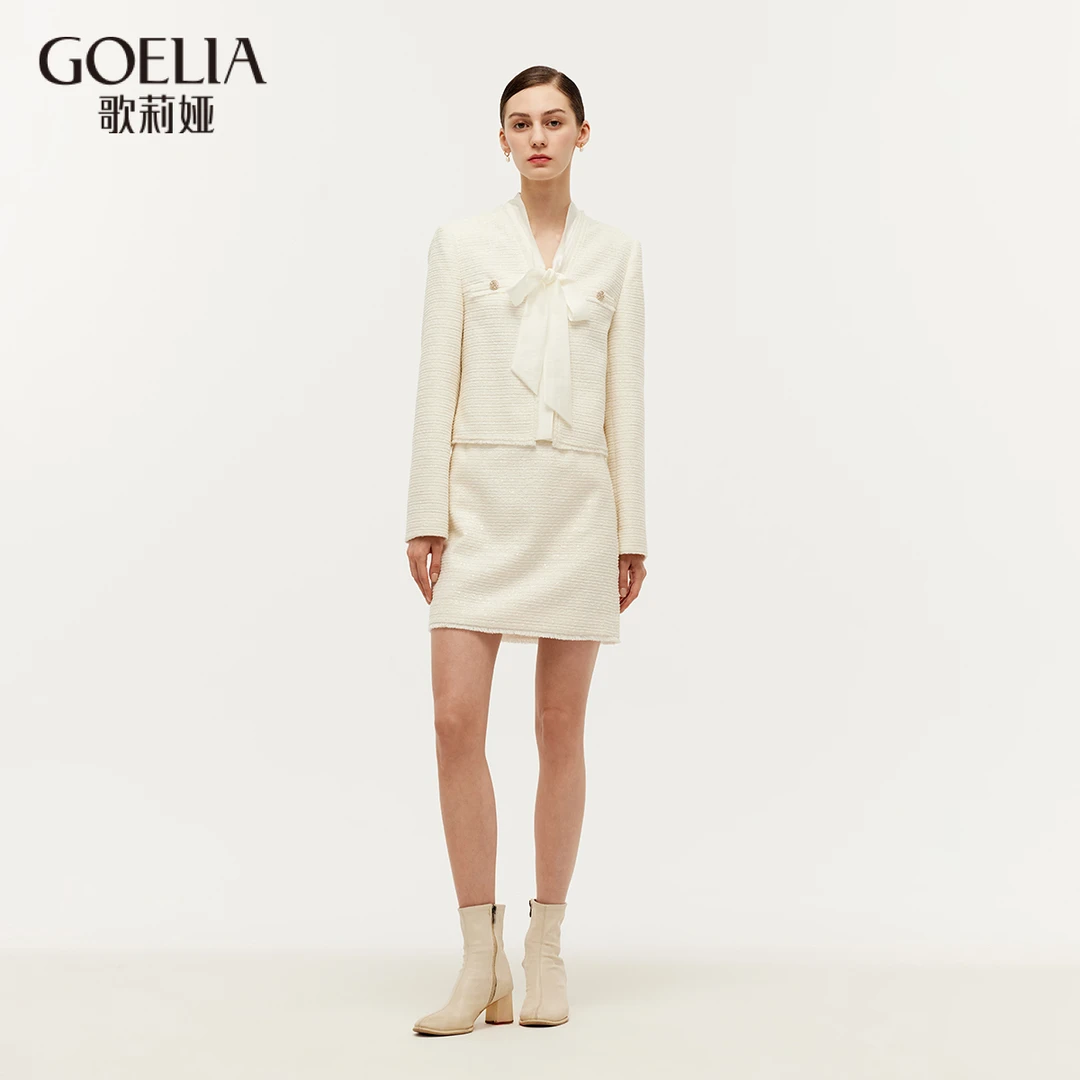 【专享】歌莉娅新品小香风套装（外套+半裙）  1E2RAB100